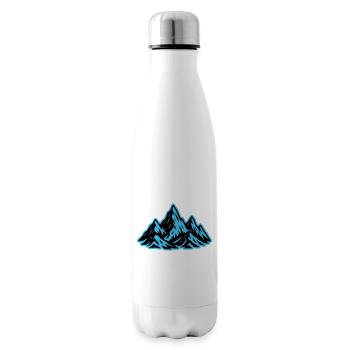 Berge Gipfel Symbol - Isolierflasche - Weiß - Rechts