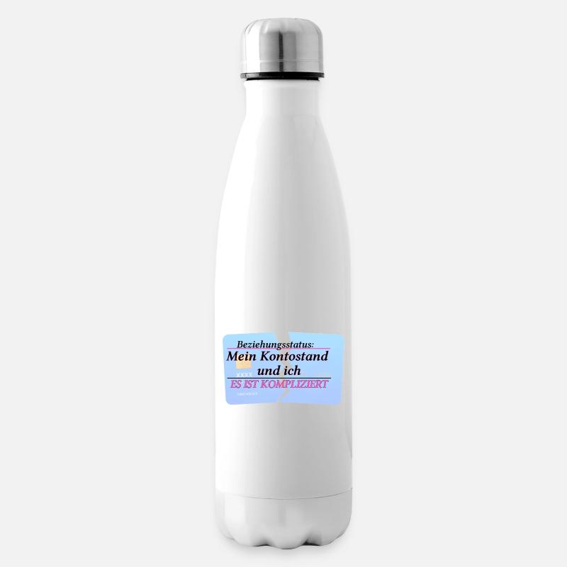 Solde de mon compte & moi – C’est compliqué - Bouteille isotherme - blanc