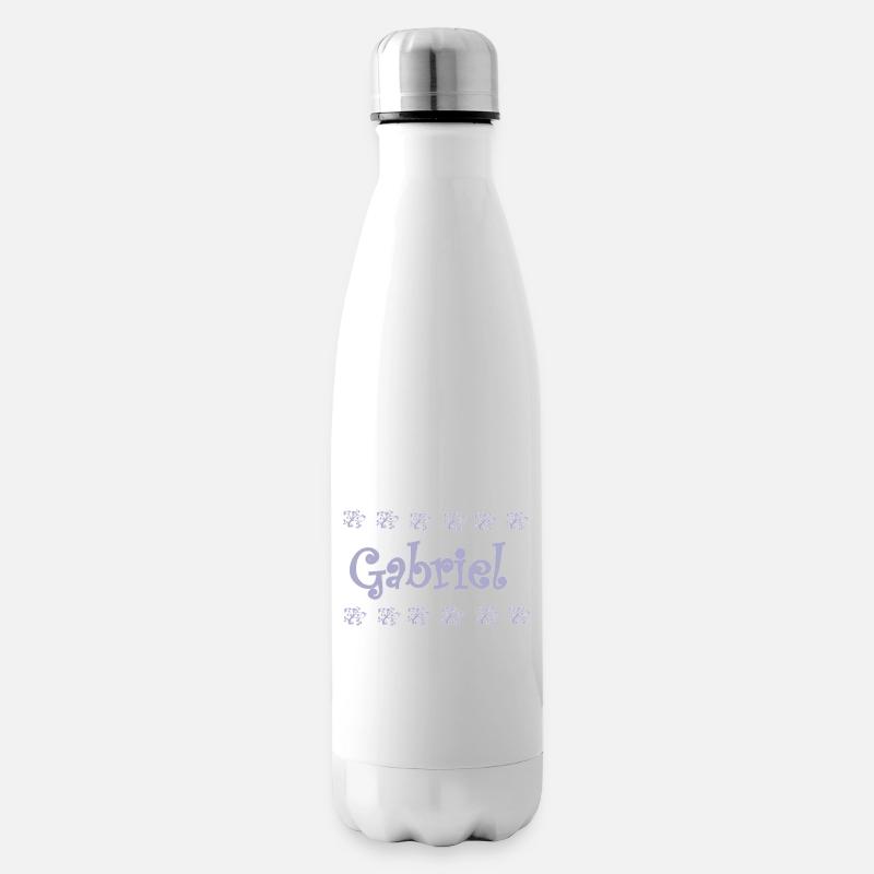 Gabriel Florale Pastellname Deco - Isolierflasche - Weiß