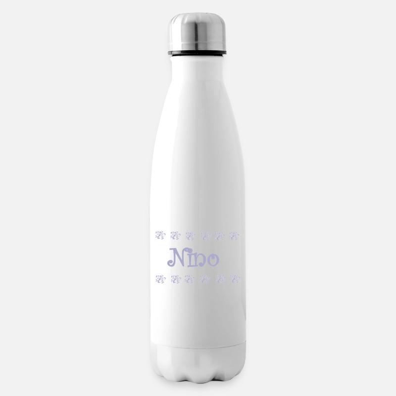 Nino Lavendel und Spitze - Isolierflasche - Weiß
