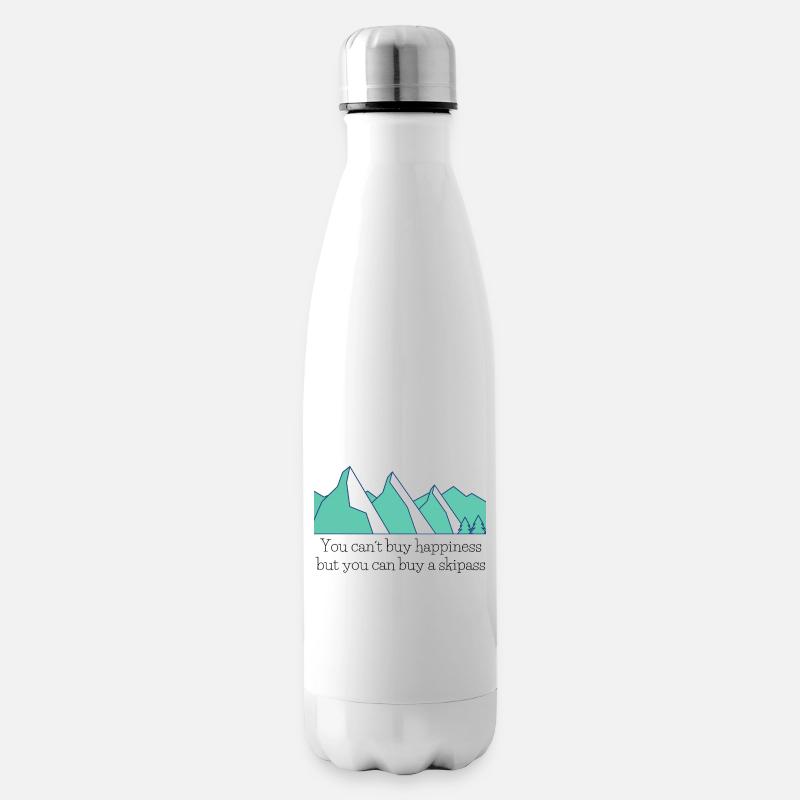Teal Mountain Skyline - Bouteille isotherme - blanc