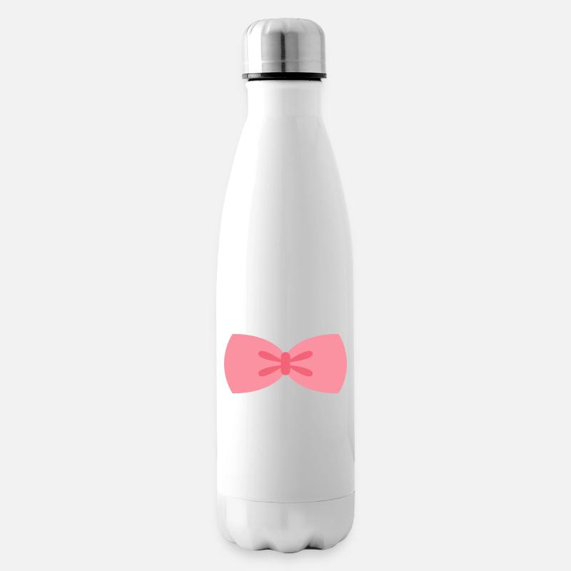 Schleife - Isolierflasche - Weiß