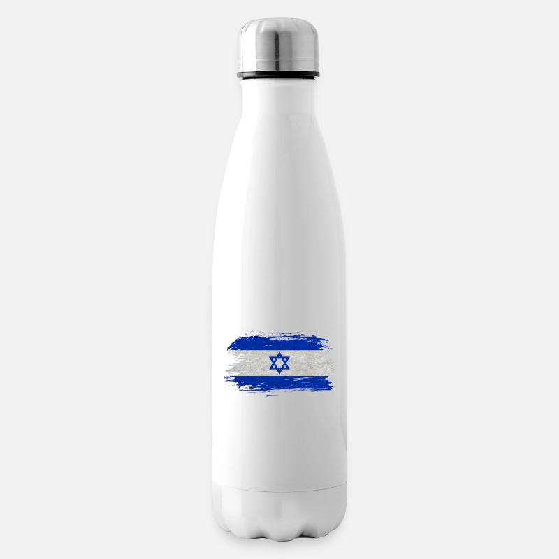 Israel Flagge / Geschenk Haifa Jerusalem Tel Aviv - Isolierflasche - Weiß