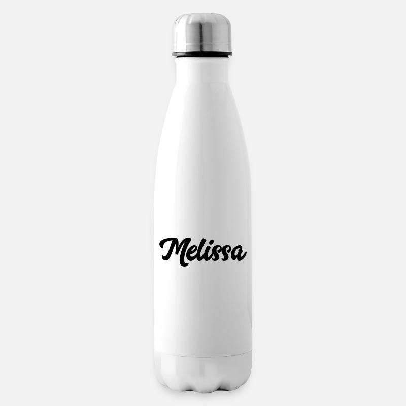Melissa Custom Text Nom d’anniversaire - Bouteille isotherme - blanc