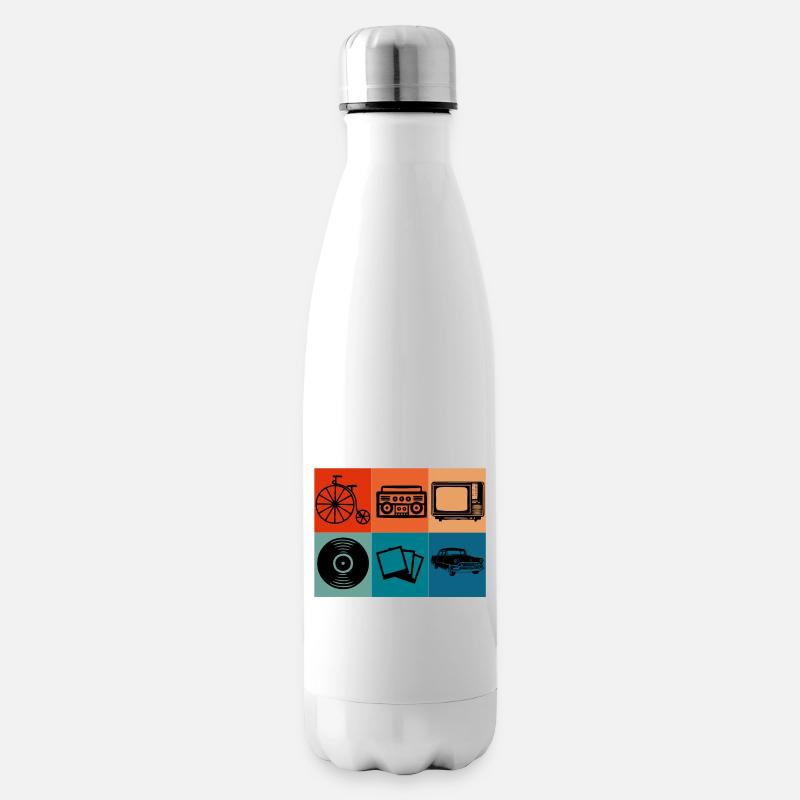 Vintage - Isolierflasche - Weiß