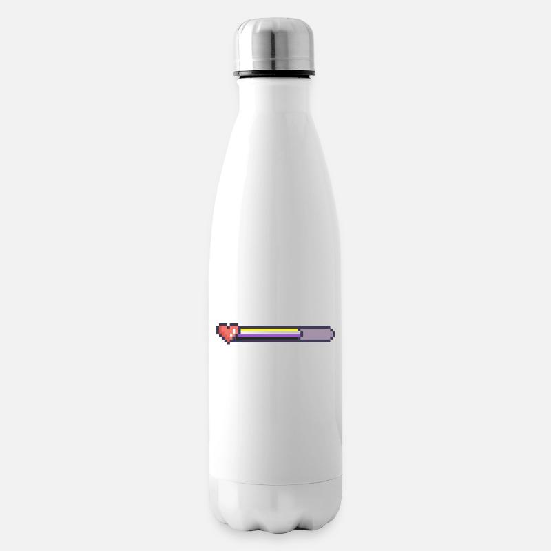 Non binary loading bar - Insulated Water Bottle - white