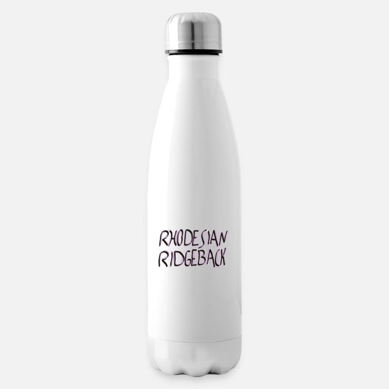 Rhodesian Ridgeback SchriftzugDesign - Isolierflasche - Weiß