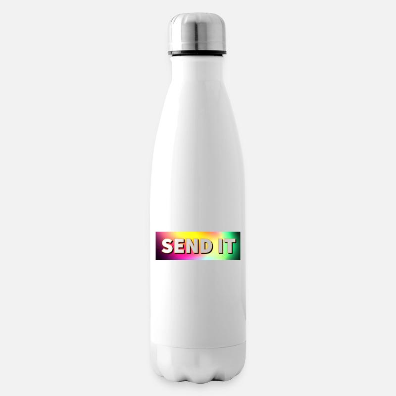 SEND IT Boxlogo - Isolierflasche - Weiß