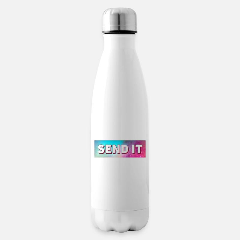 SEND IT Boxlogo - Isolierflasche - Weiß