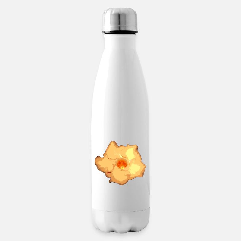 fleur jaune - Bouteille isotherme - blanc