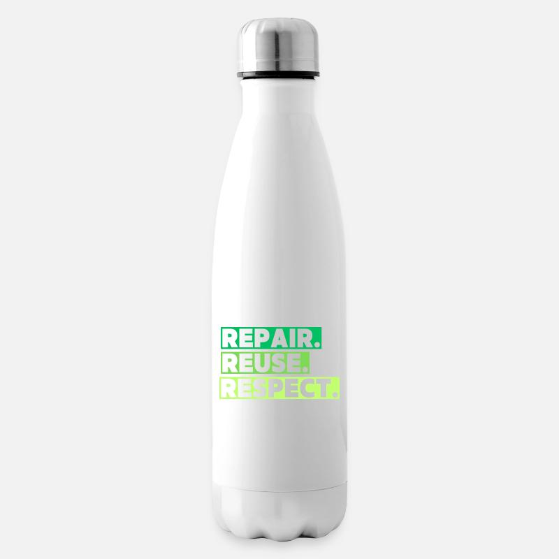 Un thème écologique avec un message - Bouteille isotherme - blanc