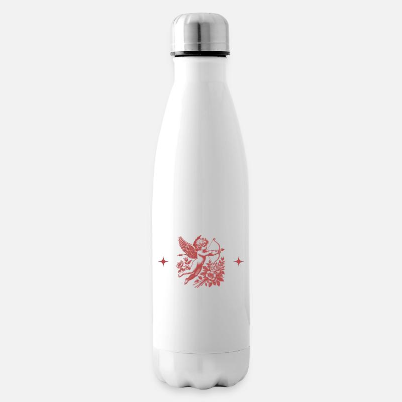 Amor-Blumenschleife - Isolierflasche - Weiß