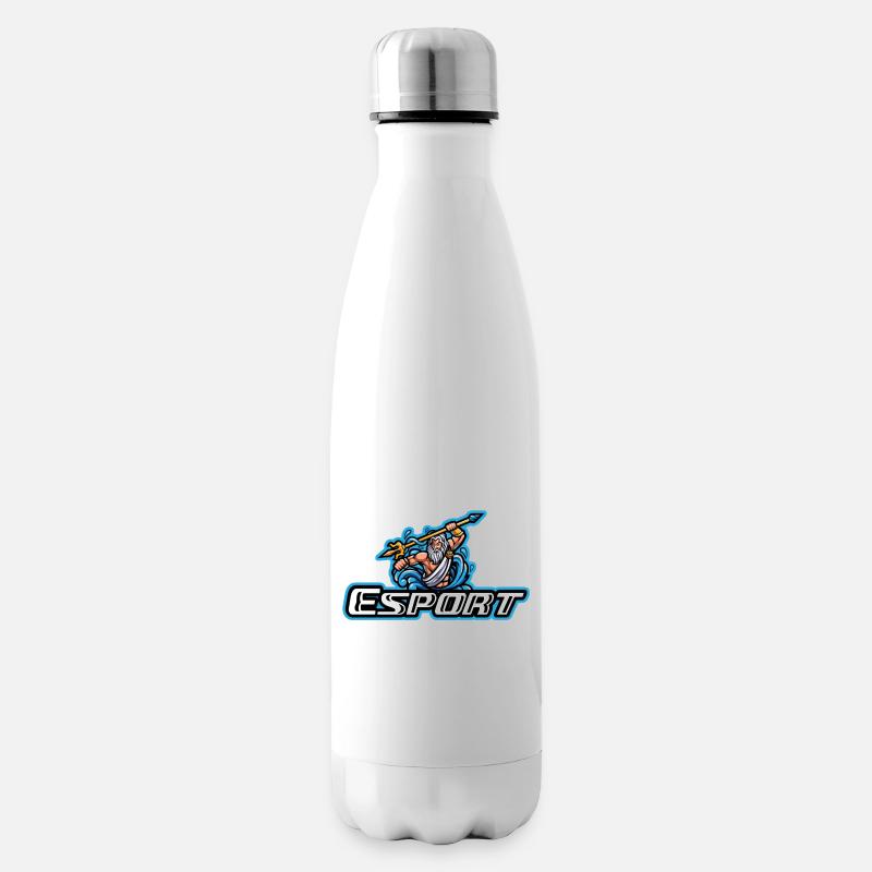E-Sport-Helden Poseidon und Dreizack - Isolierflasche - Weiß