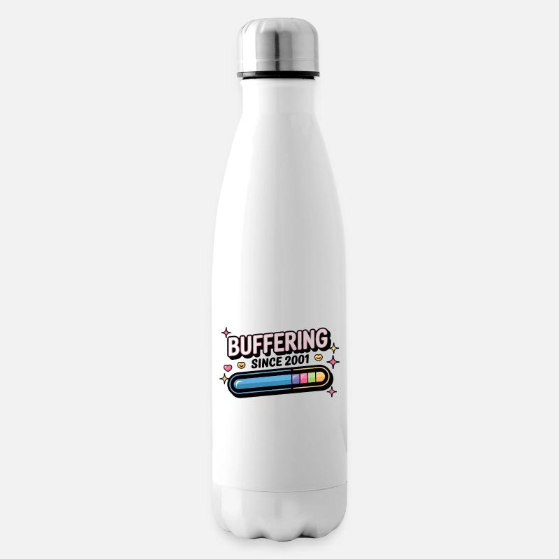 Y2K Retro – Buffering Since 2001 - Isolierflasche - Weiß