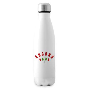 Emblème des drapeaux d’Ancône - Bouteille isotherme - blanc - Droite