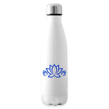 Motif floral bleu pour femmes et filles - Bouteille isotherme - blanc - Droite