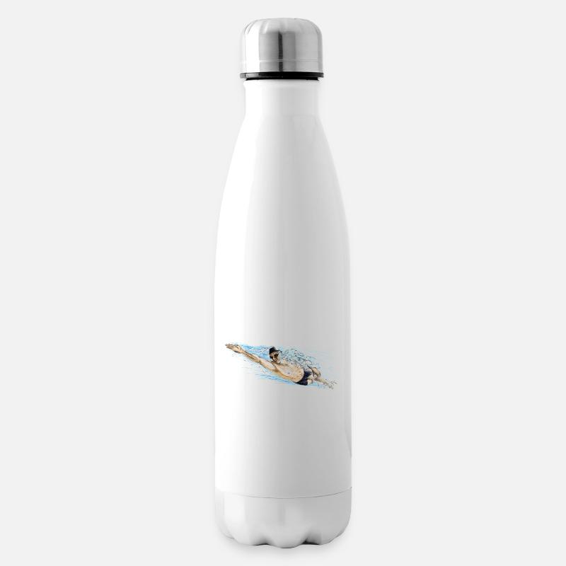 Schwimmer - Isolierflasche - Weiß