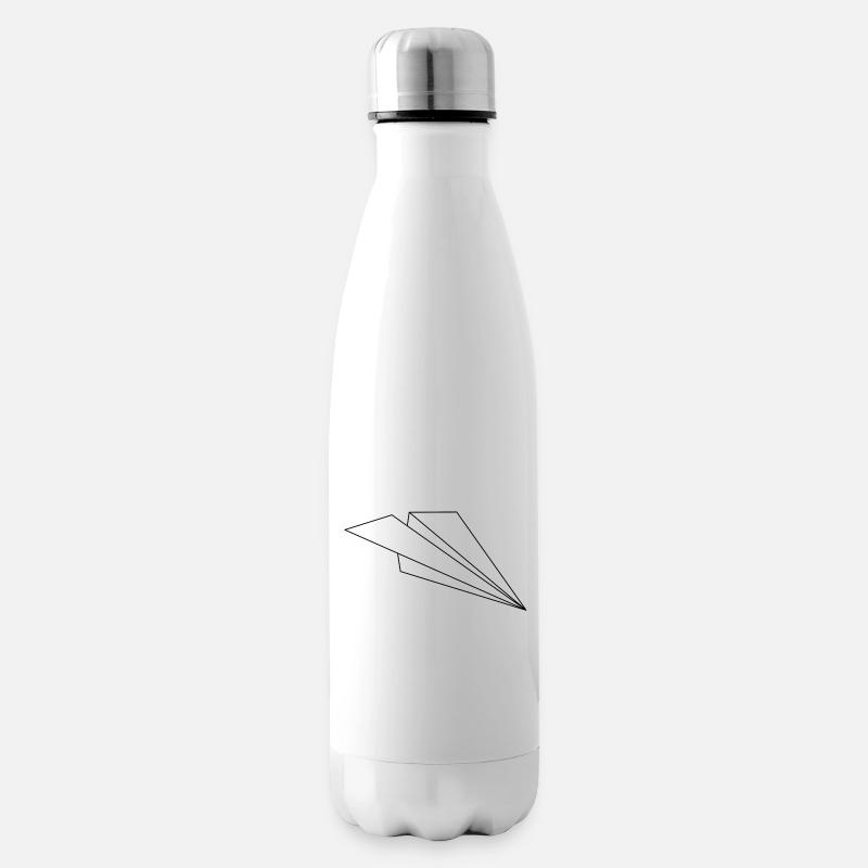 Papierflieger - Isolierflasche - Weiß