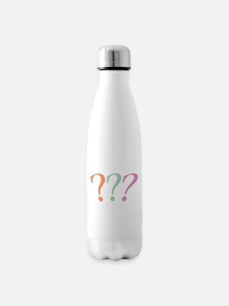 Fragezeichen - Isolierflasche - Weiß