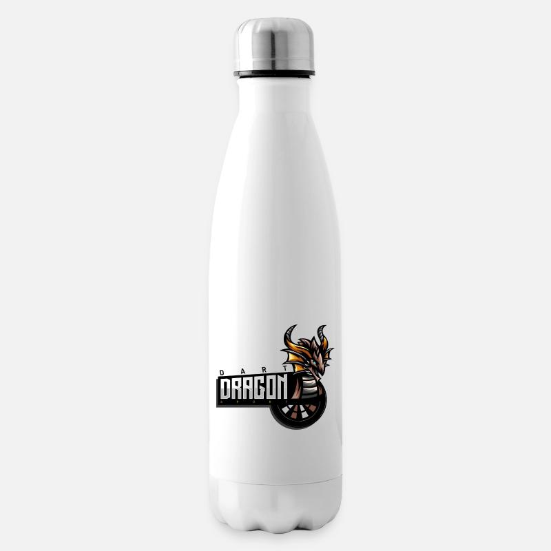Emblème du dragon de fléchettes - Bouteille isotherme - blanc