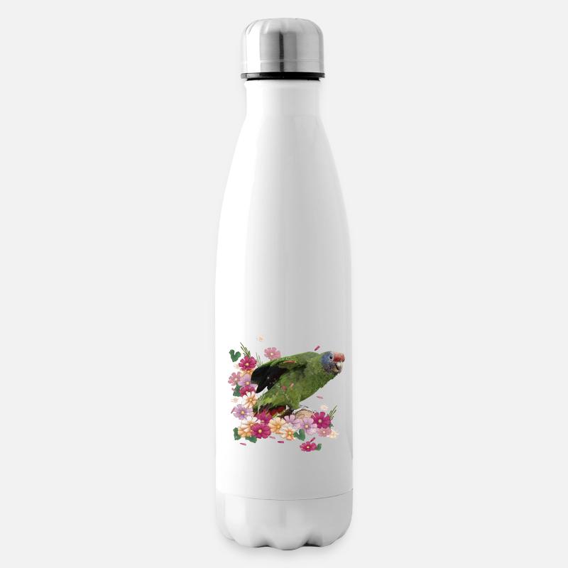 Le perroquet à queue rousse - Bouteille isotherme - blanc