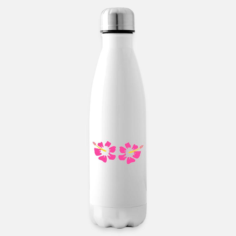 Fleur Rose Rose Fleur Fleurs Rose Rose Fleurs - Bouteille isotherme - blanc