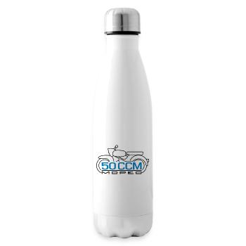 50cc Moped Sparrowhawk Hawk Emblem v.2 - Insulated Water Bottle - white - Right