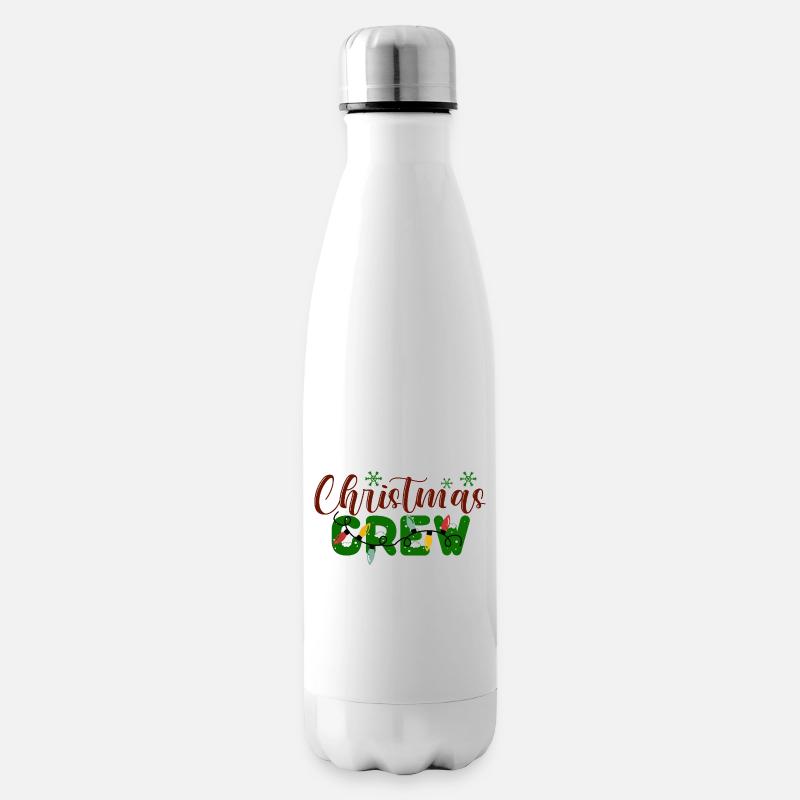 Weihnachten Crew Urlaub Muster - Isolierflasche - Weiß