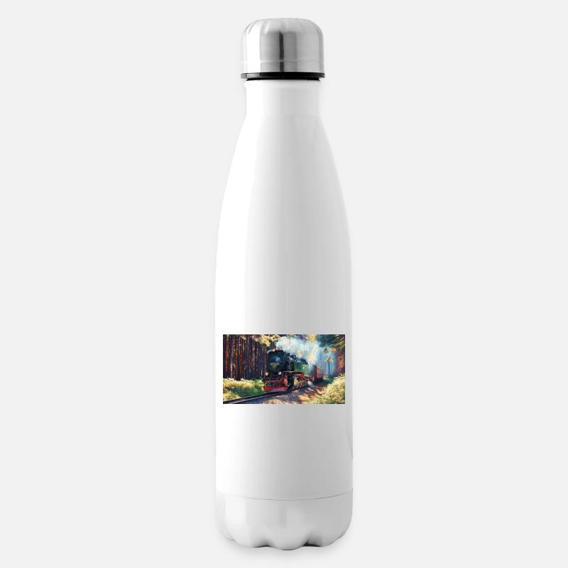 Brocken Wald Dampf - Isolierflasche - Weiß