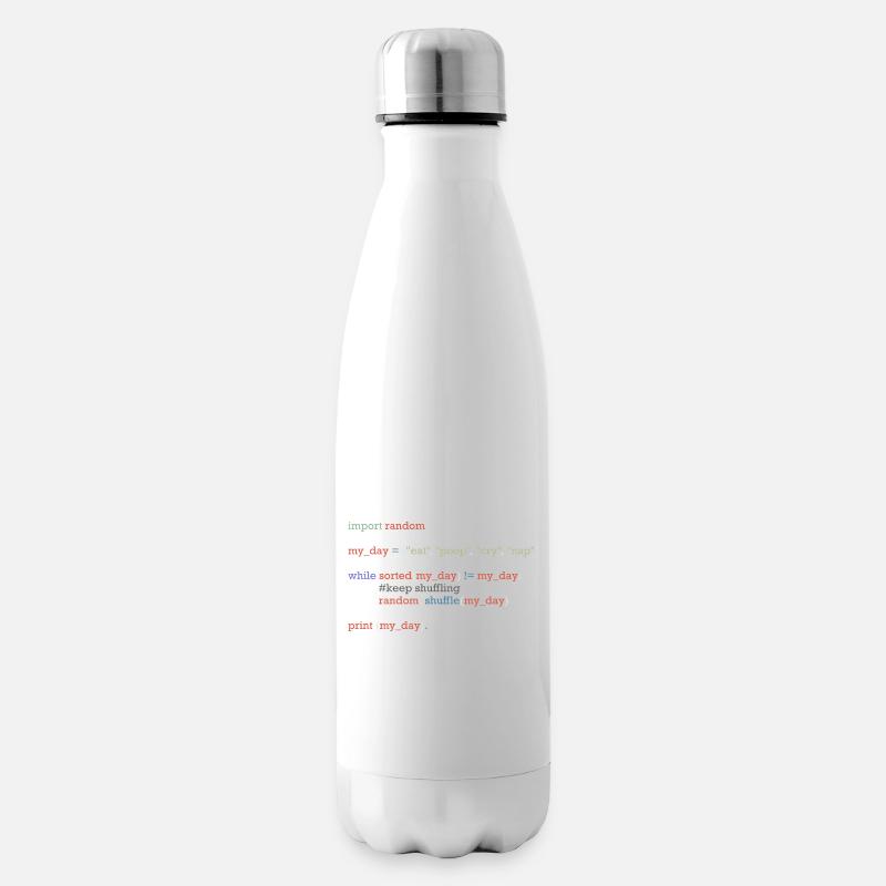Drôle de code python sur la vie quotidienne, bébé - Bouteille isotherme - blanc