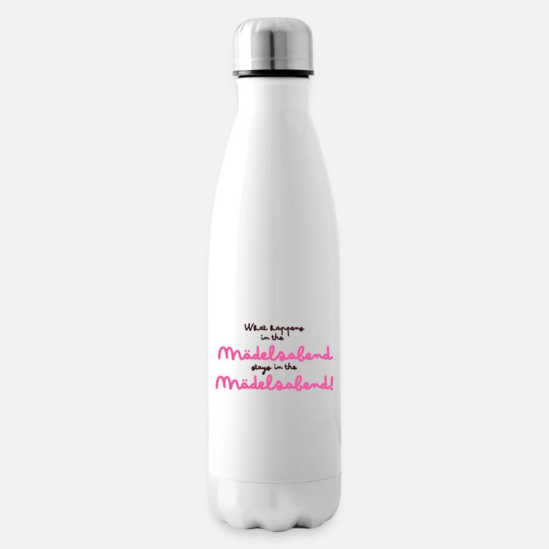 Mädchenabend Pink Schriftzug - Isolierflasche - Weiß