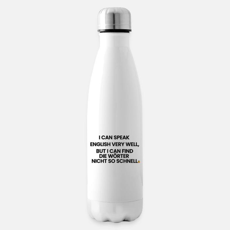 Englisch-Deutsch-Reim 1 (Ver. B) - Isolierflasche - Weiß