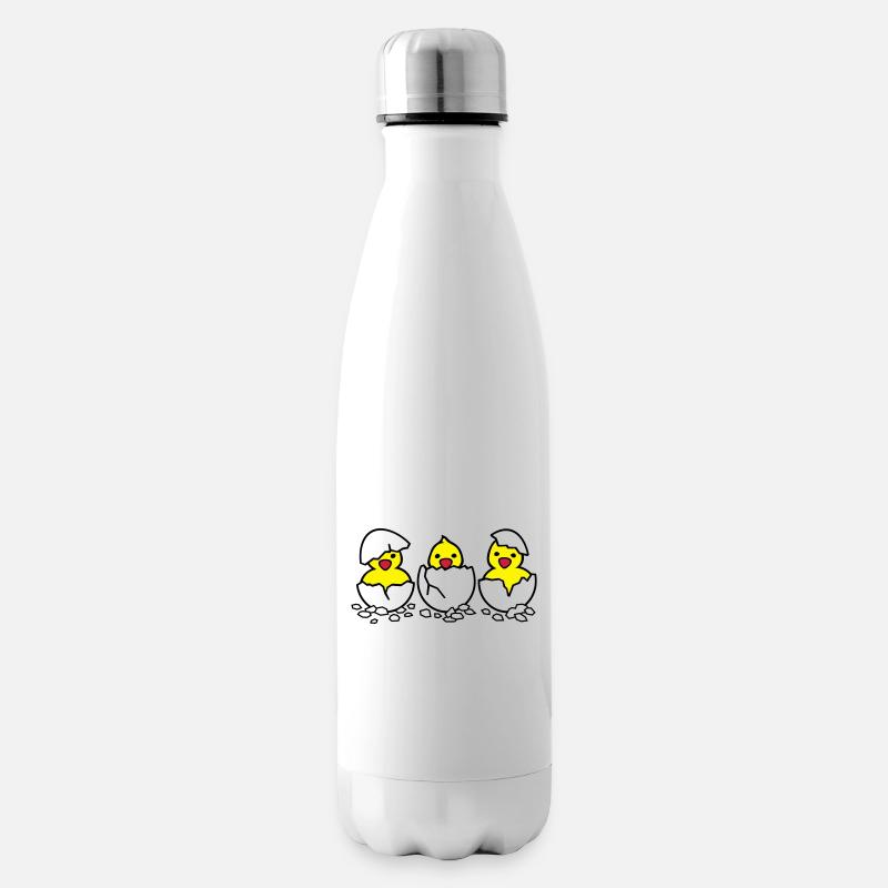 Drei aus dem Ei (c) - Isolierflasche - Weiß