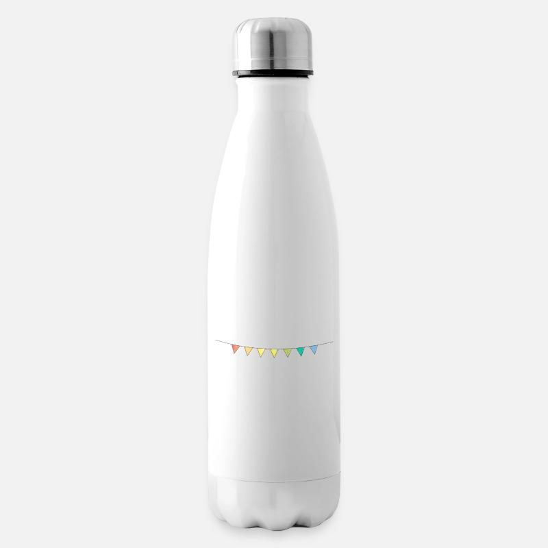Wimpelkette Aquarell - Isolierflasche - Weiß