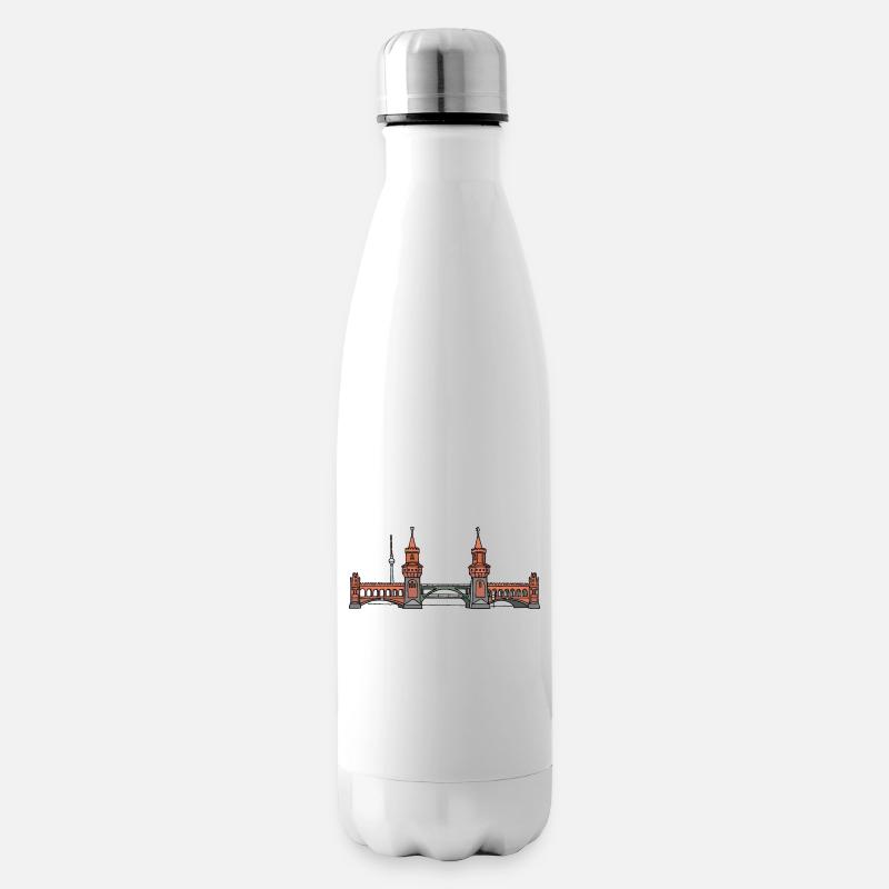 Oberbaumbrücke BERLIN - Isolierflasche - Weiß