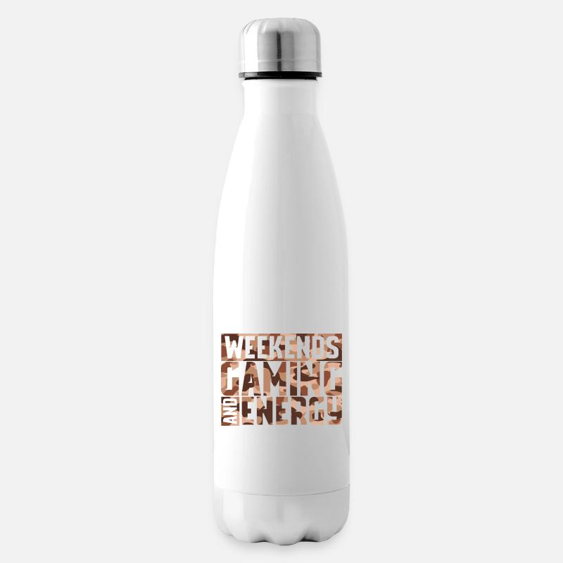 Weekend and Gaming - Isolierflasche - Weiß