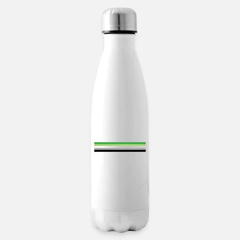 Drapeau aromantique - Bouteille isotherme - blanc