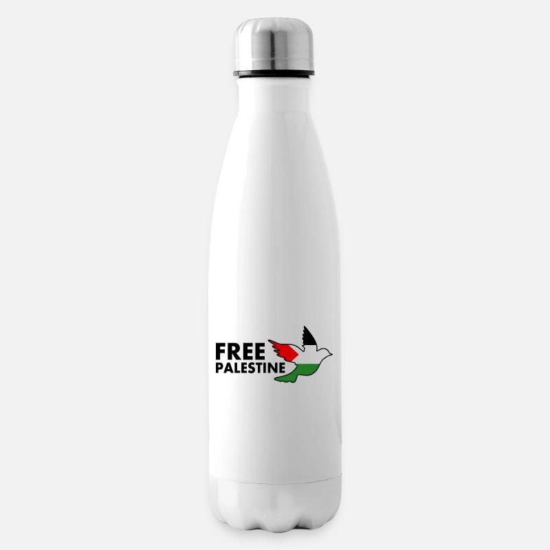 Free palestine - Isolierflasche - Weiß