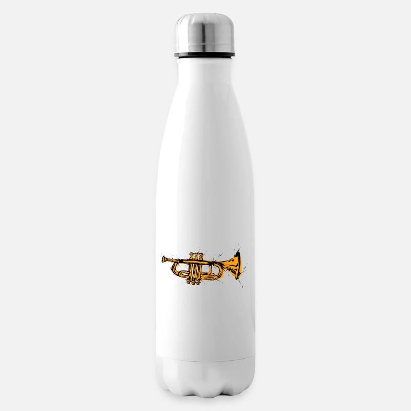 Trompete - Isolierflasche - Weiß
