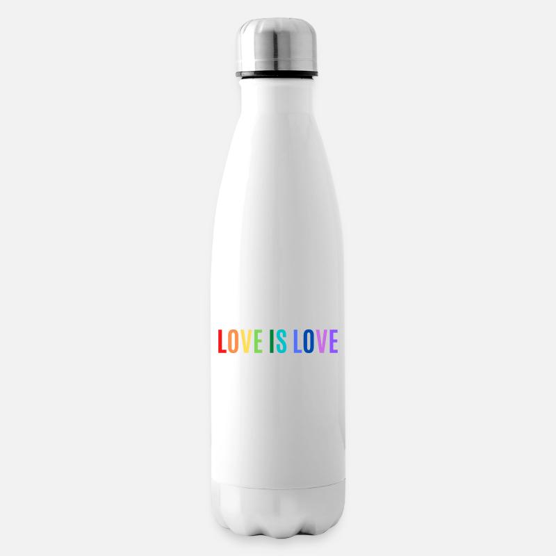 LOVE IS LOVE - Isolierflasche - Weiß