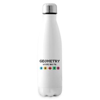 La géométrie vous maintient en forme, les formes géométriques - Bouteille isotherme - blanc - Droite