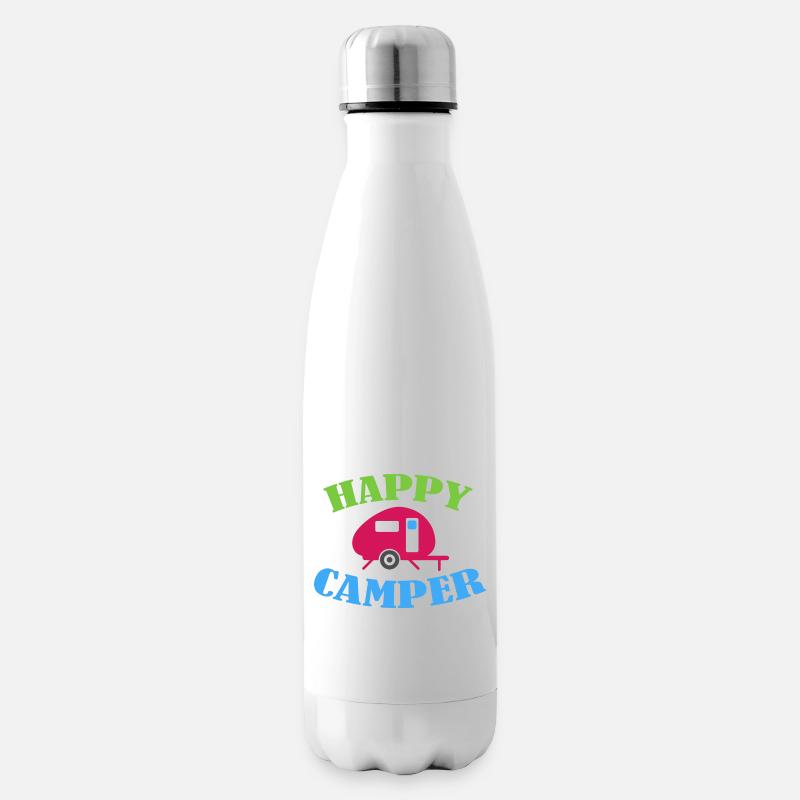 Camping - Isolierflasche - Weiß