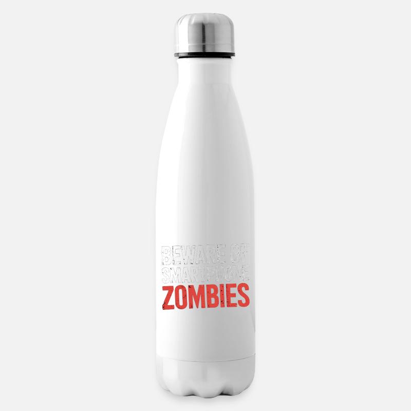 Beware Of Smartphone Zombies 7 - Isolierflasche - Weiß