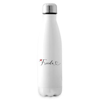 Frieda Name Vorname Kalligrafieherz - Isolierflasche - Weiß - Rechts