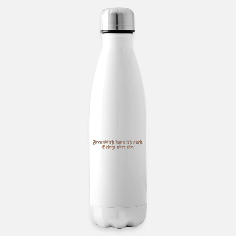 I can also be friendly - Insulated Water Bottle - white