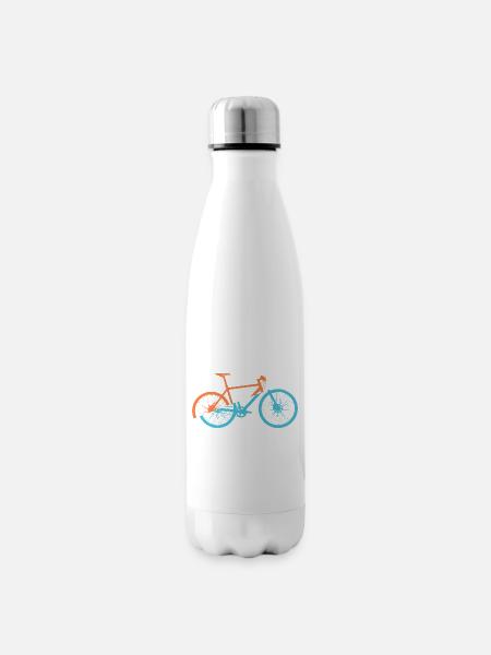 Dynamisches Fahrrad Design - Isolierflasche - Weiß