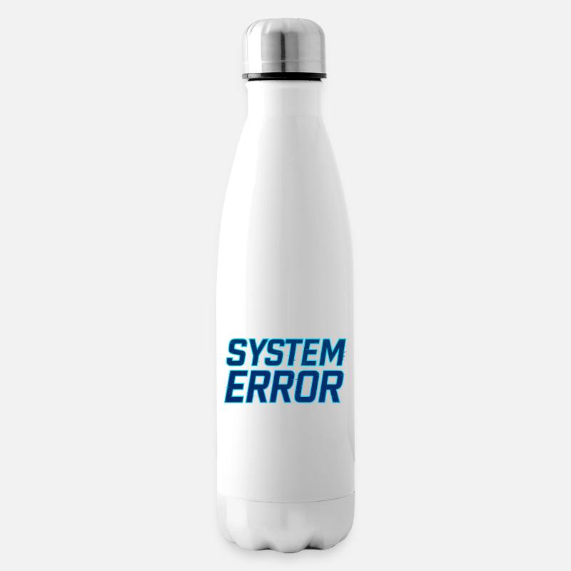 Systemfehler Glitch Design - Isolierflasche - Weiß