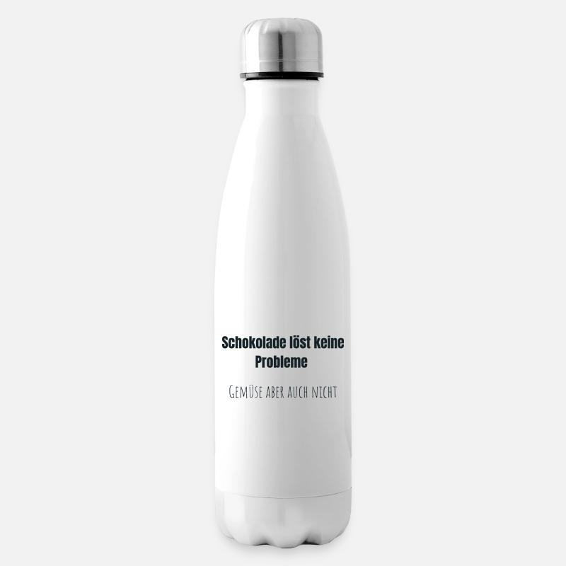 Schoko statt Gemüse - Isolierflasche - Weiß