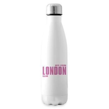 Pink London Wordmark - Insulated Water Bottle - white - Right
