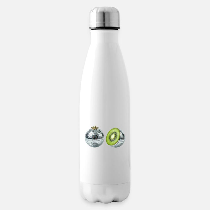 Balle Miroir Disco Kiwi - Bouteille isotherme - blanc